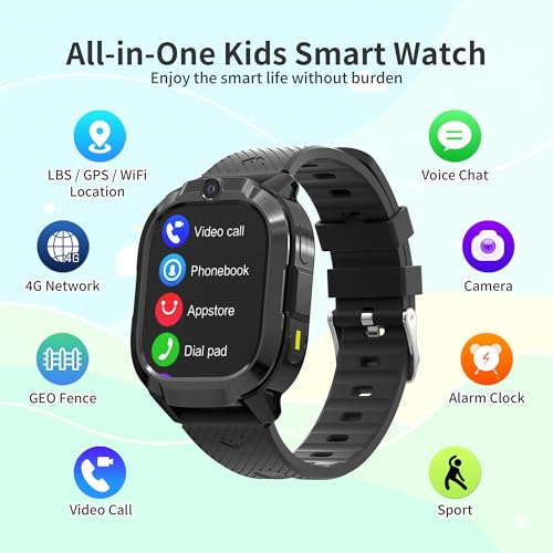 Kids Watch with GPS Tracker Black2