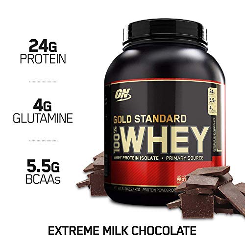 Optimum Nutrition Gold Standard 100% Whey Protein Powder, Extreme Milk Chocolate, 5 Pound