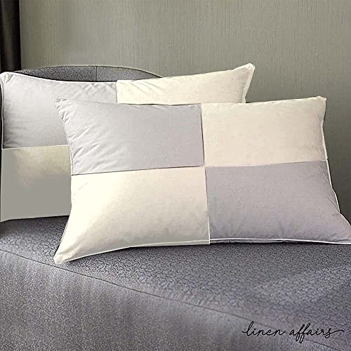Image of Adjustable Hollow Fibre Sleeping Pillow Dream Fibre Pillow Bed Pillow Pillows for Sleeping Luxurious 2 Piece Microfiber Pillow Extra Soft Hotel Quality Pillow Ivory and White16x24