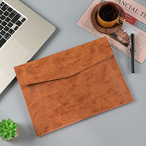 フォルダ# 書類袋 ベーシック ドキュメントスタンド ファイルケース 書類ホルダー 収納ケース ファイルフォルダーハンドバッグ 仕切りフォルダー 事務用品 学生紙袋 教室 オフィス ドキュメントファイル 拡張フォルダ ラベル付き 6色オプション (ブラウン