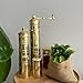 Set of Three Turkish Manual Coffee Grinders, Brass Coffee Mill with Handle, Fixed Top Pepper Grinder, Kitchen Decor
