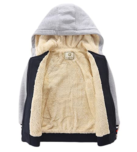 Boys Girls Sherpa Fleece Lined Jacket 2-14 Years（Toddler/Kids2