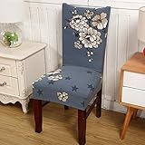 Especial diseño: Las fundas para sillas con , una mejor experiencia visual, un estilo elegante y hidalgo, haga que su silla sea más exclusiva. Dar una nueva decoración y una buena protección para sus sillas.Alta calidad: Los cubrecamas de silla de comedor elásticos confeccionados con fibra de poliéster de suave de alta persistencia, lavables a máquina, fáciles de lavar.te da una sensación de suavidad y comodidad.Tamaño Apropiado: Que se adapta a la mayoría de tipos de tamaño mediano y pequeño.