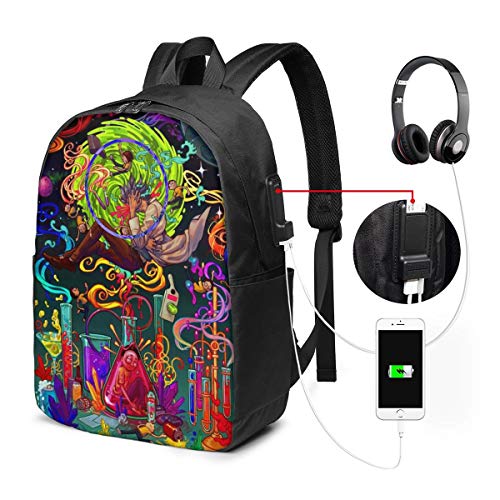 V-BAG Backpack 17in Large Capacity Bags With USB Charging Port