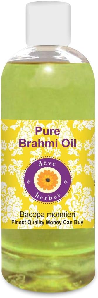 Deve Herbes Brahmi Oil (Bacopa monnieri) | Infused | Pure | Non-Sticky | Lightweight | For Hair Care Routines | Men & Women | Traditional Use | Natural | 200ml