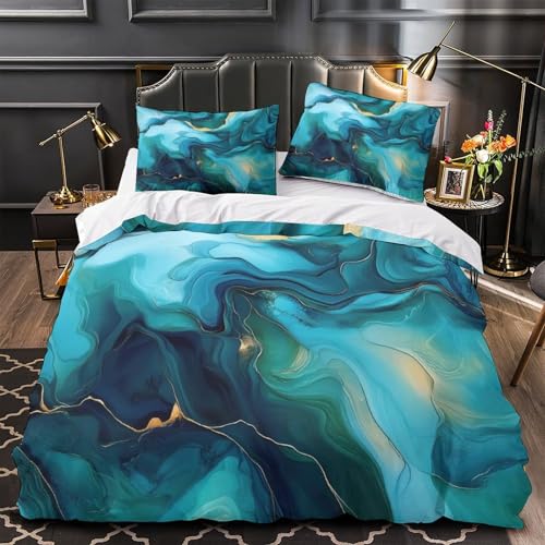 Parure de lit imprimé 3D abstrait fluide et textile microfibre ultra douce