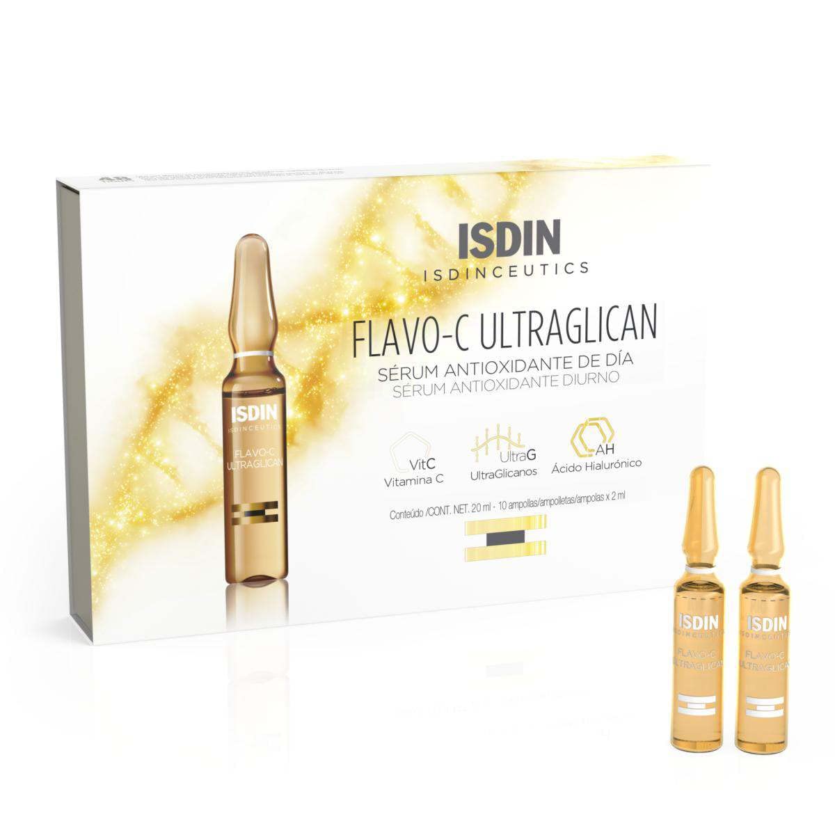 Vitamin C and Hyaluronic Acid Serum ampoule, Flavo-C Ultraglican by ISDIN