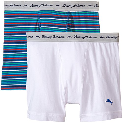 Tommy Bahama Men's 2 Pack Stretch Cotton Comfort Stripe Boxer Brief