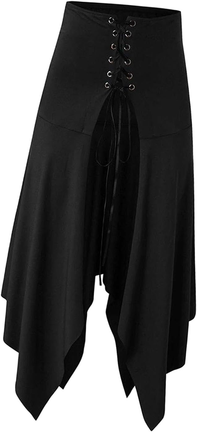 BNF® Skirt Lace up Prom Gothic Long Skirt for Holiday Fancy Dress Party|Clothing, Shoes & Accessories | Womens Clothing |1 Skirt (with Belt)
