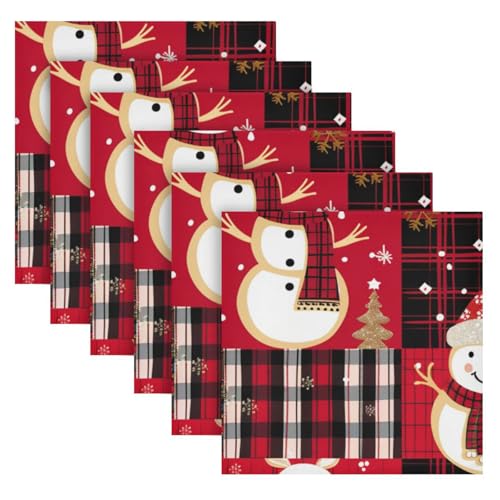 Servilletas de tela navideñas multicolor 20 x 20 in pack 6 miniatura 2