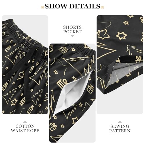 Men's Pajama Shorts Christmas Tree Gift Athletic Pajama Sleep Bottoms with Pockets 23035334
