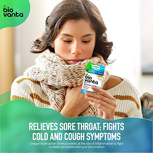 Biovanta Natural Ingredients Sugar-Free Lozenges For Cough, Cold And Sore Throat, 24 Tart Cherry Throat Lozenges #TOP4