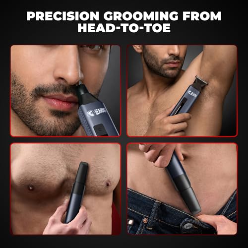 Image of Beardo Godfather Premium Trimmer Kit for Men | Full Body Grooming Kit with 6 Magnetic Attachments | 8000 RPM Motor, 120 Min Runtime, Travel Lock | Self-Sharpening Blades, Aluminium Body | Full Body Trimmer for Men
