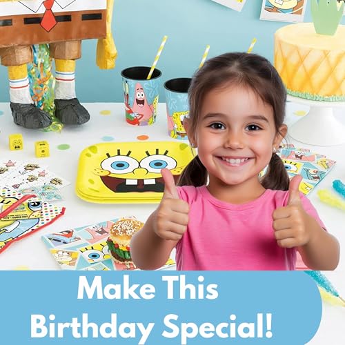 Décorations d'anniversaire Bob l'éponge kit vaisselle pour table sans stress - 4