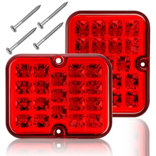 DARKGUARD 2 x LED Luz Antiniebla Trasera 12V 24V Roja Pilotos Luces Traseras Antiniebla Posterior para Remolque Coche Caravana Camión Impermeable Homologación ECE