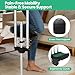 Adjustable Knee Support Crutch, No-Slip Kneepad & Ergonomic Handle, Lightweight Aluminum Mobility Aid for Broken Ankle, Foot Surgery Recovery