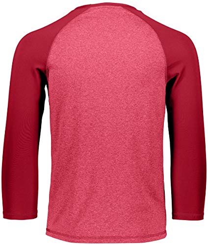 Augusta Sportswear Boys' 222638, Scarlet Heather | Scarlet, Large