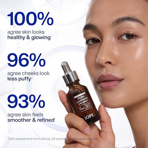 Image of IOPE Expert PDRN Caffeine Shot Serum - Anti-Aging Face Serum to Visibly Depuff, Smooth, and Rejuvenate Tired Skin - With BIO-PDRN and Caffeine - Fast-Absorbing Texture - 1.01 fl. oz.
