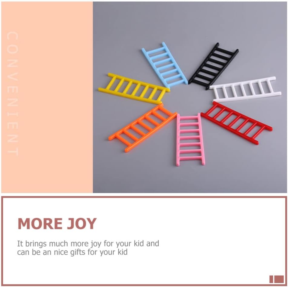 GANAZONO Miniature Ladders DIY Craft Accessory 4.13 X 1.57 X 0.11 in Mini House Ladder for Fairy Garden Doll House Decor Cake Decoration DIY Landscape Decor Tabletop Ornament image 3