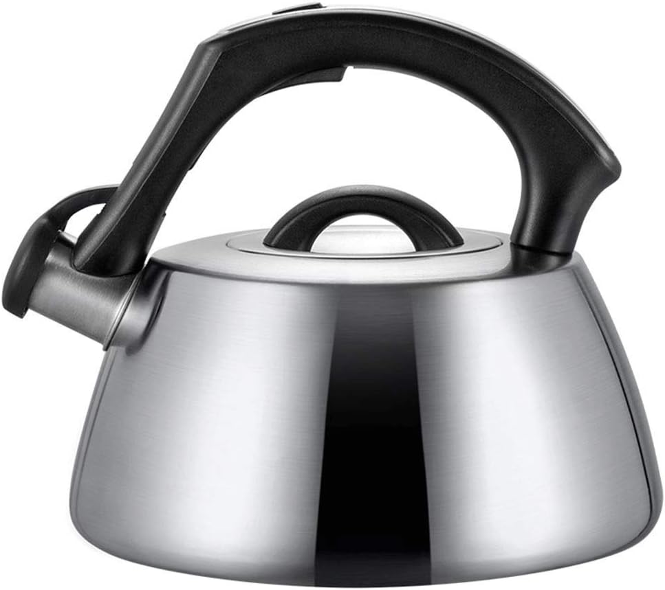 Tea Kettle 3L Tea Pot Stainless Steel Hot Water Kettle Whistling with Mirror Finish Silicone Handle Impactbonded Technology Tea Infuser for Stovetops