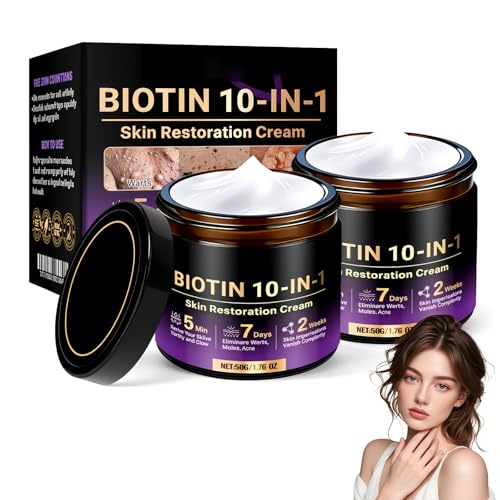 2pcs Biotin 10-in-1 Skin Restoration Cream 2026 New ProfessionalEffectively smoothes skin and deeply moisturizes Natural Collagen Lifting Serum for All Skin Types