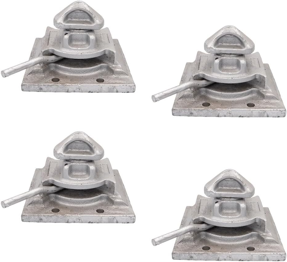 Mytee Products (4 Pack) Sea Rail Bolt-On Dovetail Shipping Container Twist-Lock