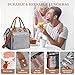 LOKASS Leak-proof Lunch Box for Women Insulated Lunch Cooler Bag Thermal Lunch Tote with Removable Shoulder Strap for Men Adults Large Picnic Bag for Office Work Outdoor, Grey