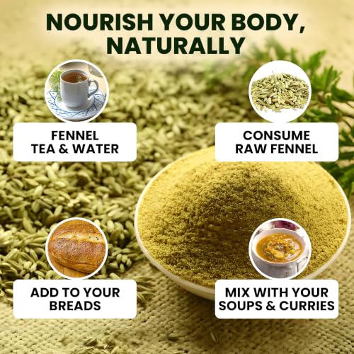 Image of Pure Tree Certified Organic Saunf Powder | 5 Kg / 5000 g | Fennel Seed Powder | Variyali, Sompu Powder | Gluten Free & Flavourful