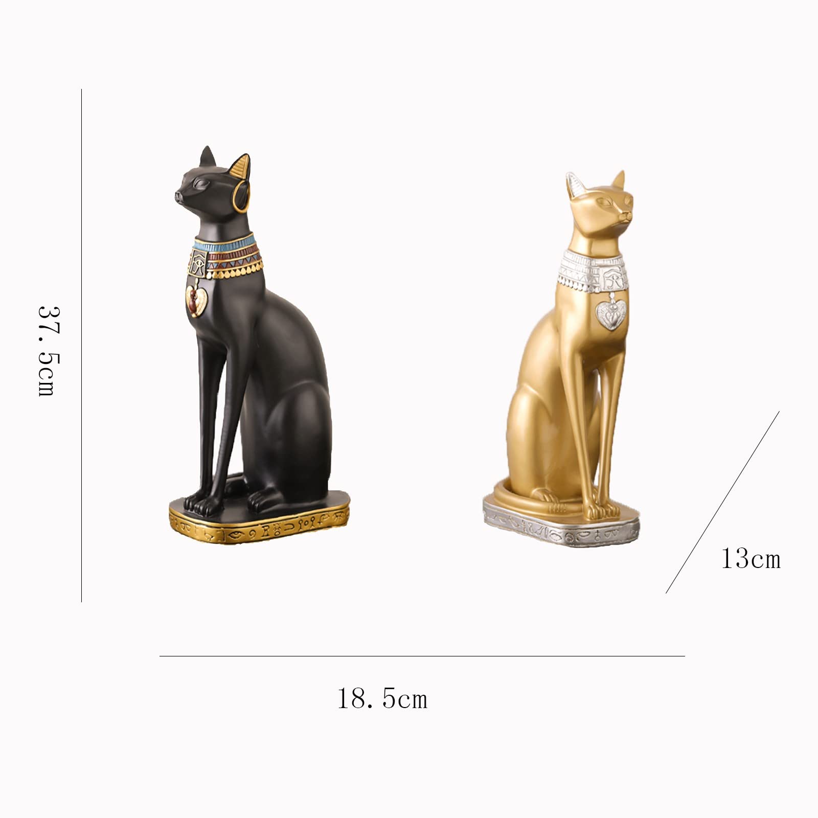Amazon.co.jp: エジプトの猫の創造的な装飾の猫の装飾の彫刻像の屋内の