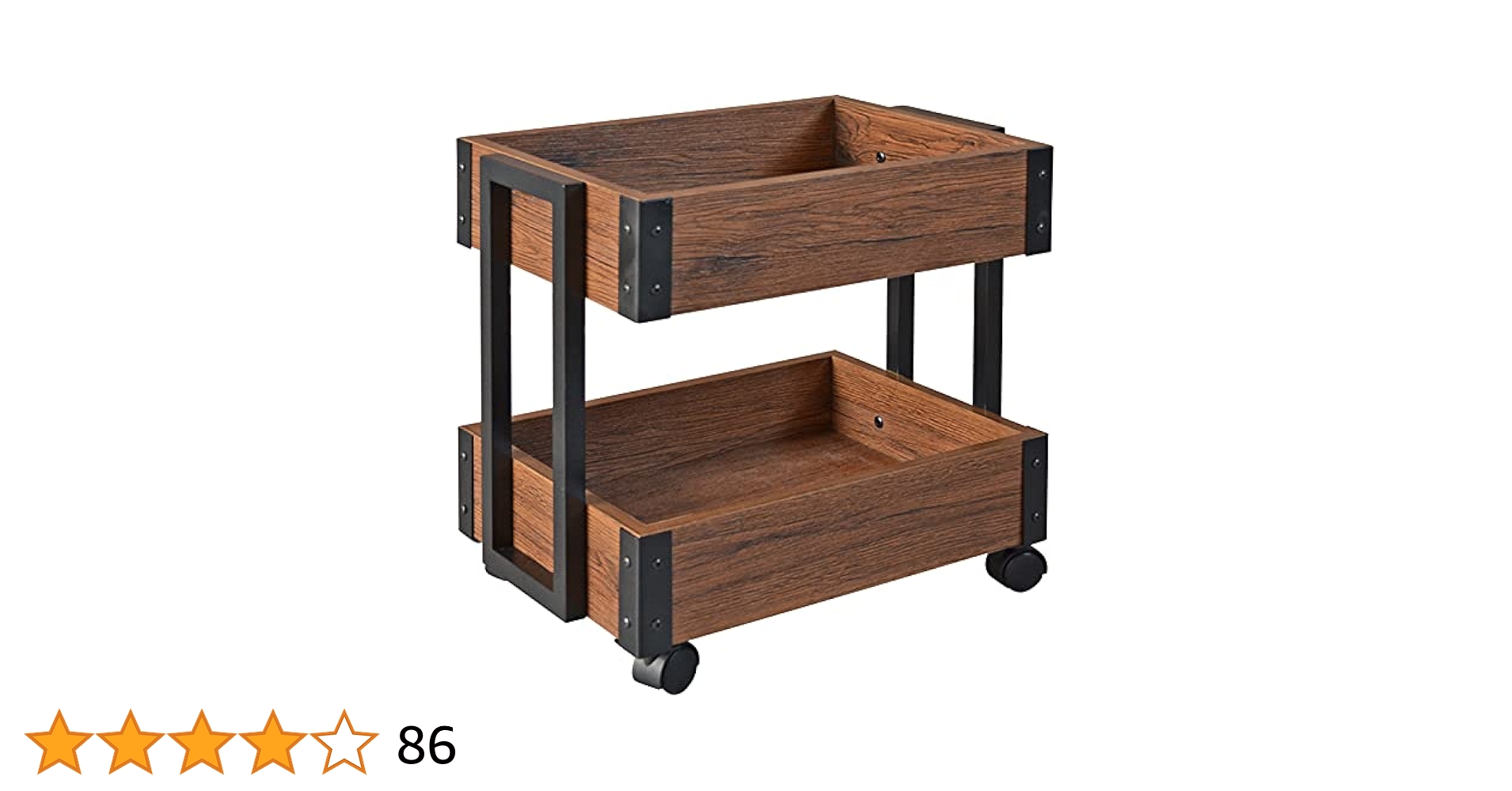 Amazon.co.jp: ウッドワゴン【ブラウン 2段 455×430×320mm