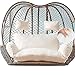 Yadlan Cojín para Colgar En Forma De Huevo, Doble Exterior Impermeable Cojín de Columpio, Lavable Grueso Cesta Colgante Cojines para Silla para Jardín Terraza(Color:Blanco)