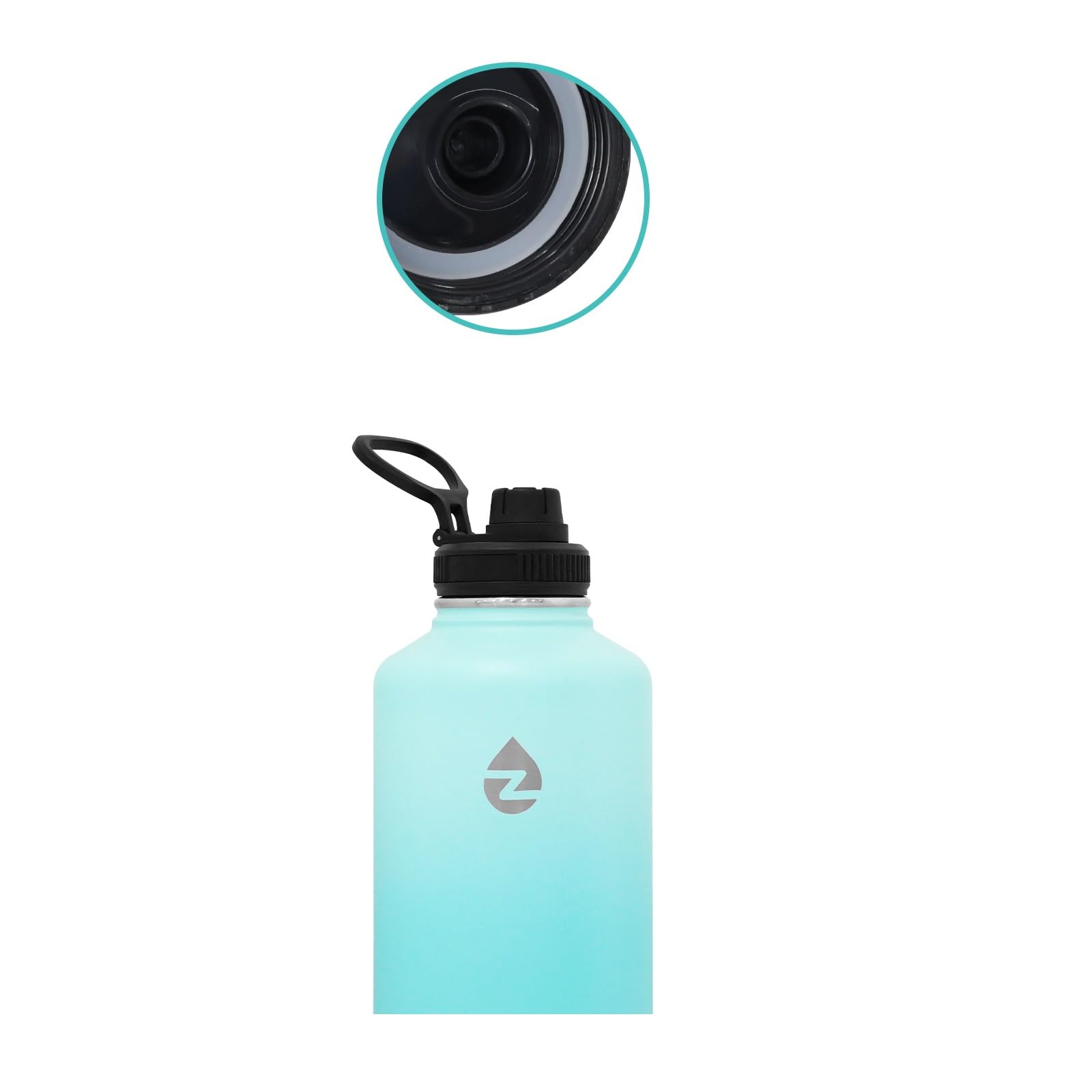 Strohhalm-Deckel Für ZAKVOP 2000 Ml Thermosflasche – 2 Deckel-Optionen (Trinkaufsatz & Drehdeckel) – BPA-frei