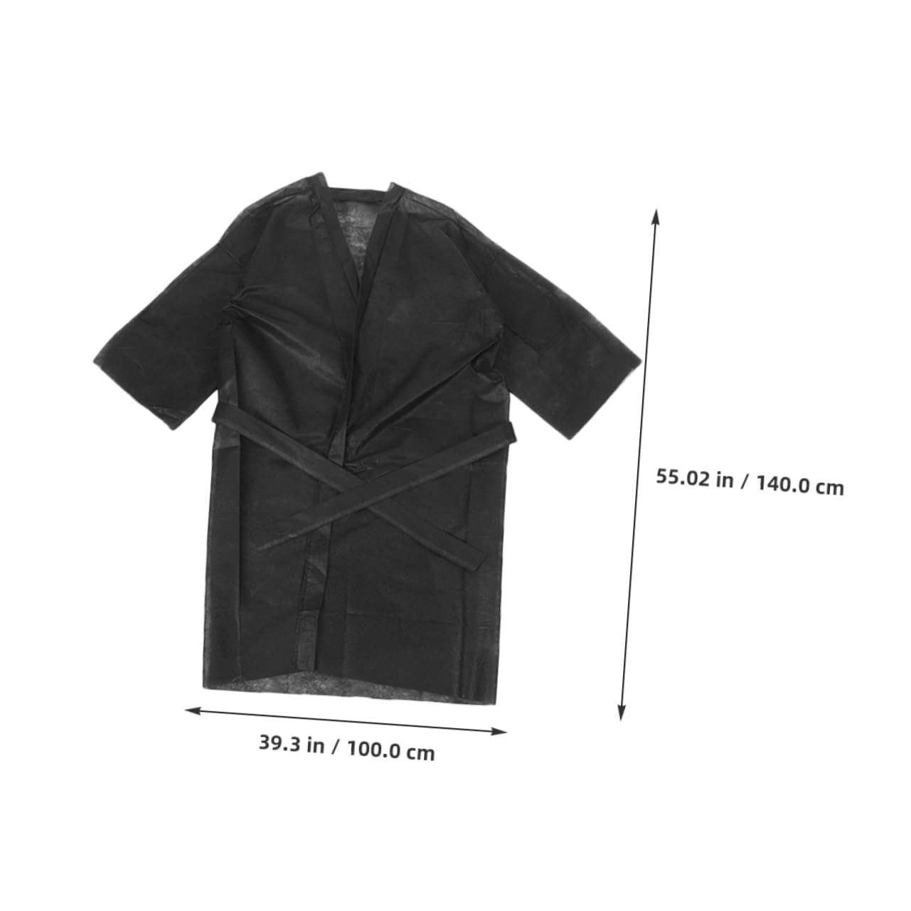 BESPORTBLE Salon Sauna Suit 5pcs Disposable Spa Towel Wrap Spa Robes Set for Women Black