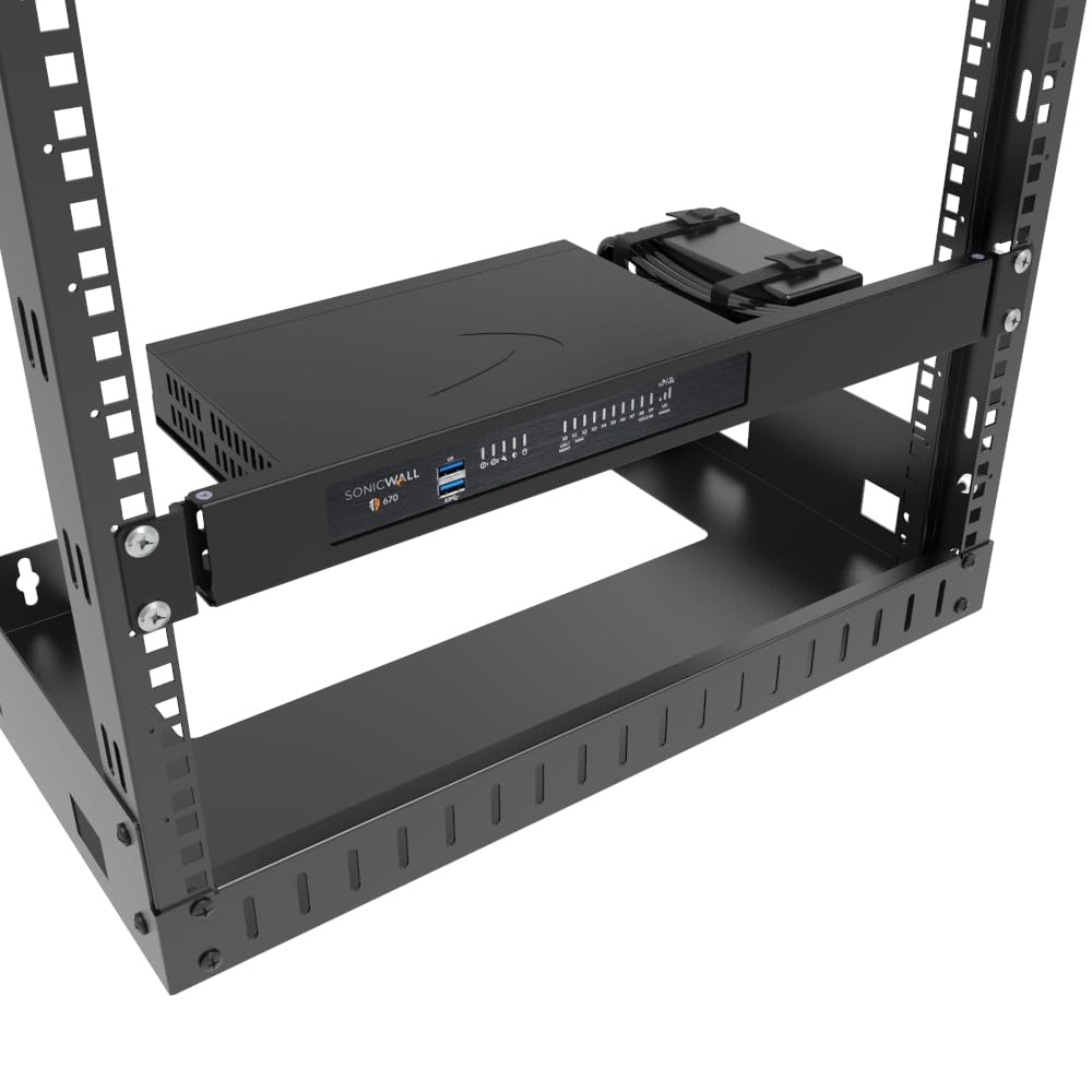 Mini-Rack-Montage-Set für SonicWall Firewall TZ570 TZ670 oder ähnliche Geräte - 1U aufklappbares Server-Rackregal in einem 48,3 cm (19 Zoll) Rack (RM-SON670)
