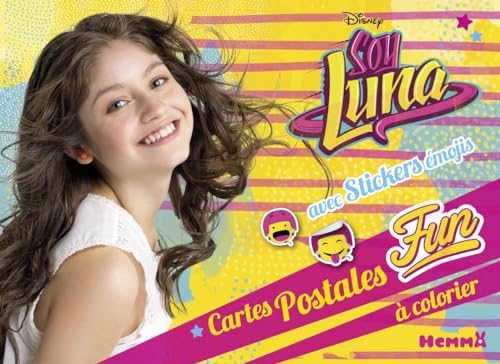 Disney Soy Luna - Cartes postales fun à colorier - avec stickers émojis