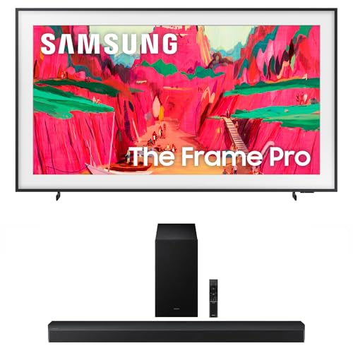 Image of Samsung QN65LS03FWFXZA 65 Inch The Frame Wireless 4K Neo QLED TV with a HW-B750F B Series Soundbar 5.1 Ch and Subwoofer (2025)