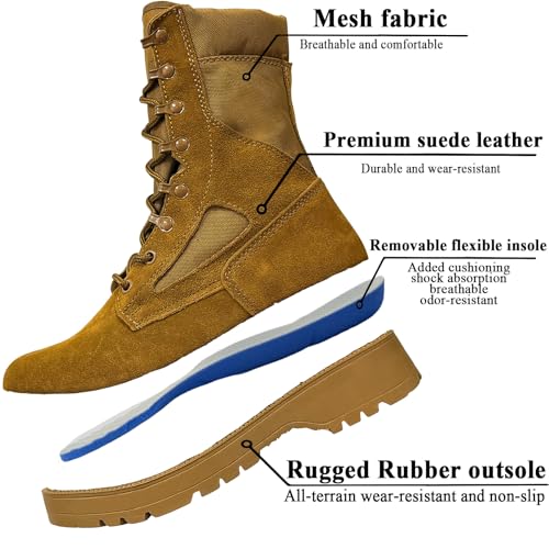 Mens Military Tactical Boots Man Lace Up Hiking Work Army Boots Outdoor Men Combat Shoes3