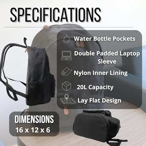 Exos Gear Waxed Canvas Backpack