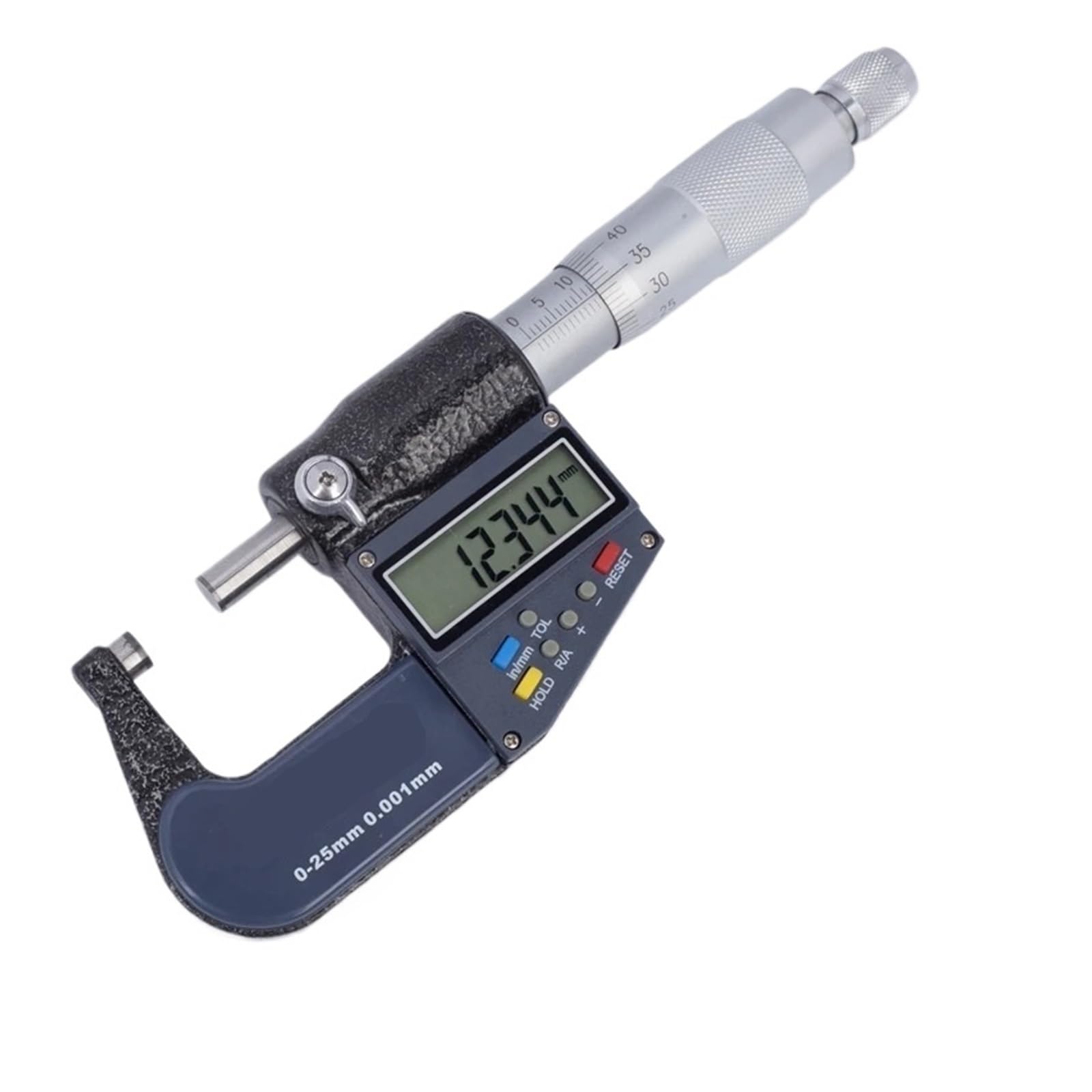 Lektronische Bügelmessschraube 0,001 mm Digital-Mikrometer 0-100 mm Elektronische Außenmikrometer Chrom(75 100mm)