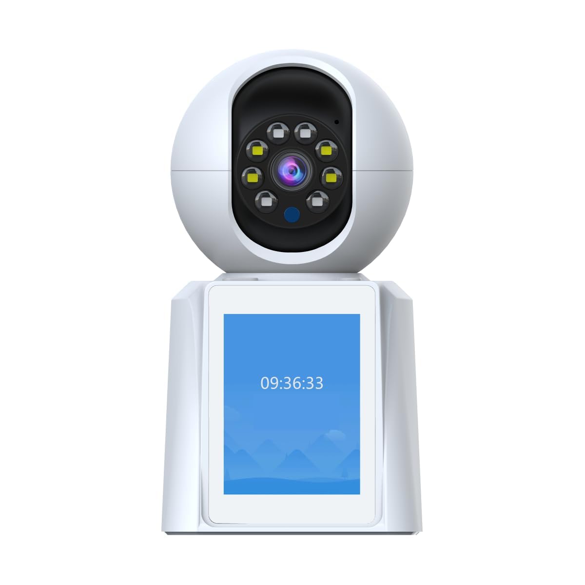Trueview 3MP Built in Screen Wi-fi Home Security Camera with Pan Tilt 360° View, 2 Way Talk, Cloud Monitor, Motion Detect, Supports SD Card Up to 256 GB, Night Vision