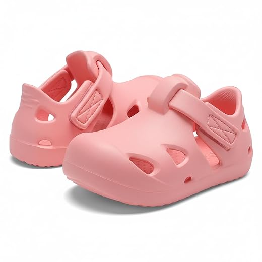 Toddler Wide Toe Box Sandals for Boys & Girls,Quick-Dry Barefoots,Non-Slip Zero Drop Closed Toe Summer Beach Pool Swim Water Shoes