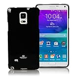 Galaxy Note 4 Case, Goospery® Color Pearl Jelly Case Premium Rugged Anti Shock Protection Case by Mercury [Black]