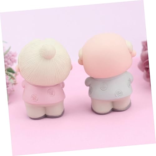 Miniatura 9 de Decoración creativa de PVC para tartas, estilo de anciano, figura de abuelo, juego de decoración de pastel Mr y Topper