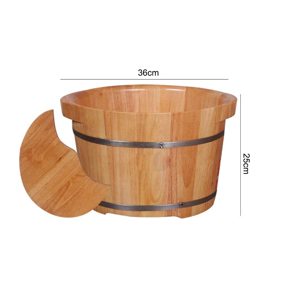 PUCHEN Barile di legnoPiedeSpaPiedeLavaggioBarile,Legno massiccioPiedeAmmolloBarileSecchio,PedicureBarilePediluvio,PiedeBagnoBarileLoftyAmbition Comfortable Anniversary