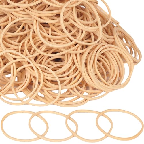Foshine Rubber Bands Size#16,Elastic Band Beige #16 Small Rubber Band 500Pcs For Office Home Supplies(2-1/2\" x 1/16\'\')