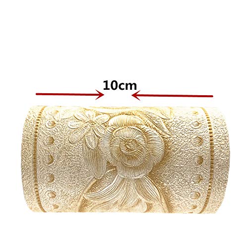 Taamall Simplemuji Self Adhesive 5 Meters Yellow Peony 3D Peel And Stick Waterproof Wall Border Easy To Apply 4 Inch By 16.5 Feet #TOP3