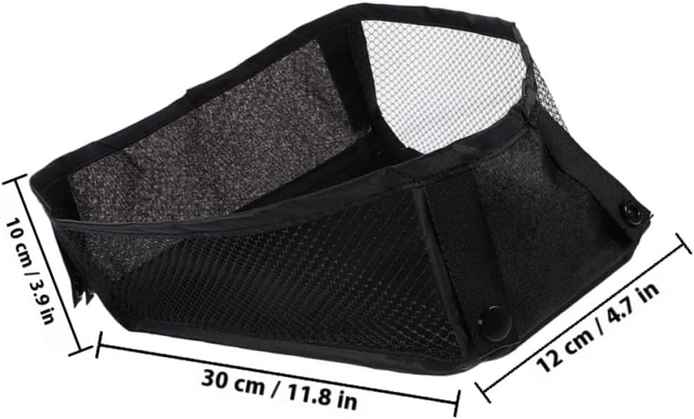2pcs Stroller Mesh Organizer Bags with Board, Underseat Storage Net Pouch for Wagon and Stroller Accessories, Small Diaper Bag for Snacks and Camping