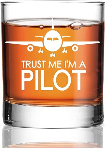 Perfectinsoy Trust me I'm a Pilot - Vaso de whisky piloto, vaso de whisky piloto jubilado, pilotos asistentes de vuelo jubilados helicóptero aviador