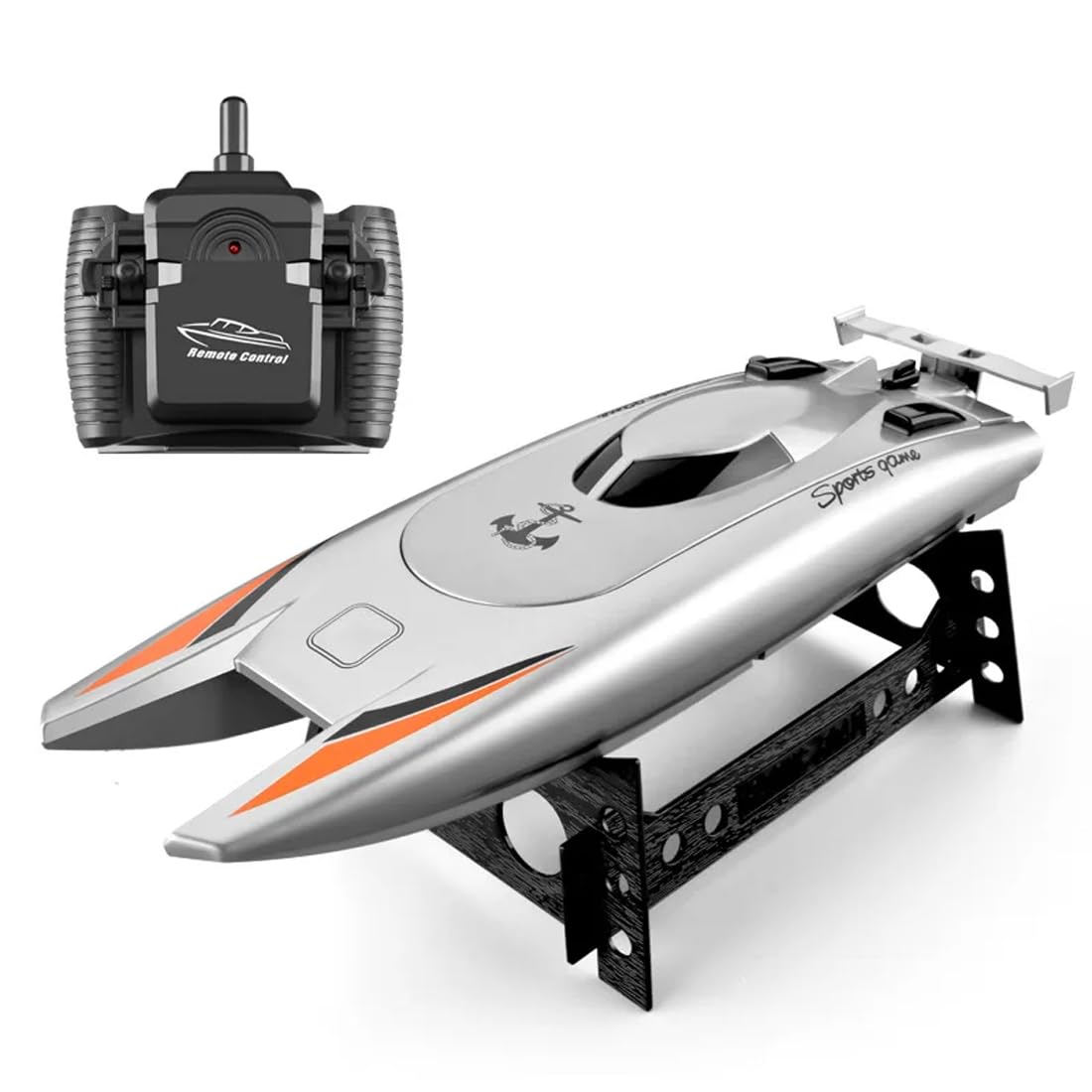 NULA Barca da corsa RC 30 Km/h per adulti, barca radiocomandata con doppio motore, 2,4 GHz, scafo impermeabile ad alta velocità, 25 minuti, durata della batteria 32 cm RTR