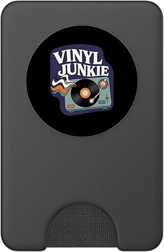 Miniatura 2 de Vinyl Junkie Retro Turntable Record Collector Music Lover PopSockets PopWallet for MagSafe